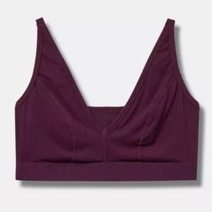 Torrid Deep Purple Ribbed Bralette Size 3